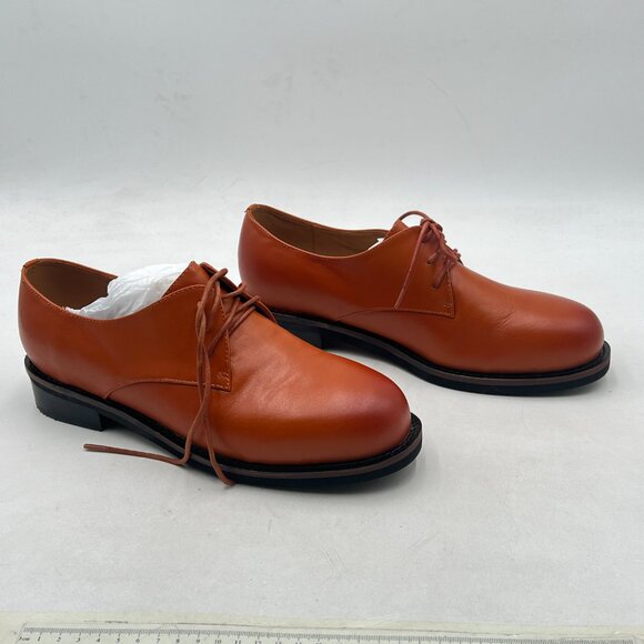 Brown Men Glossy Closed Toe Lace Up Oxfords Comfy Low Heel Gentlemen Daily Shoes main image 6